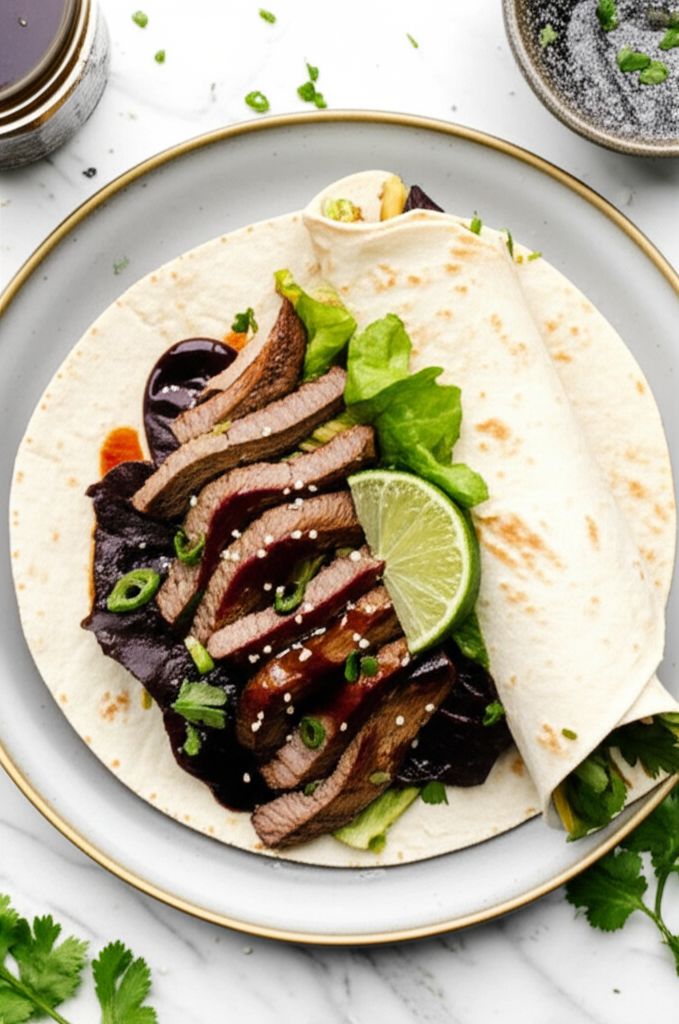 Sesame Lime Steak Wraps