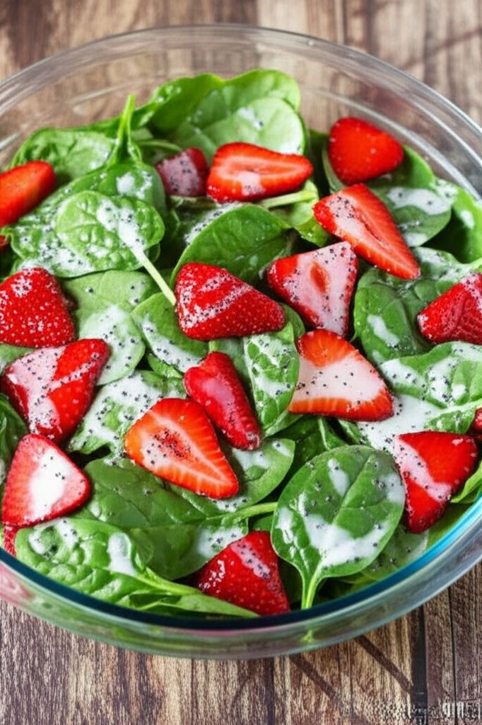 Spring Strawberry Spinach Salad