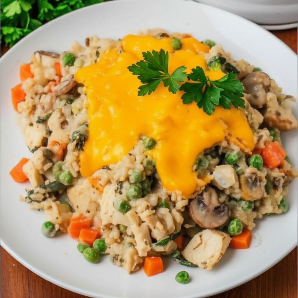 Super Veggie Chicken and Wild Rice Casserole