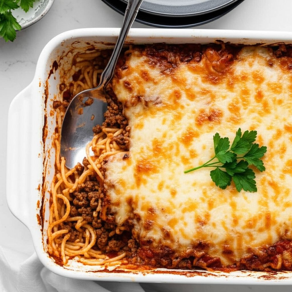 The Best Spaghetti Casserole
