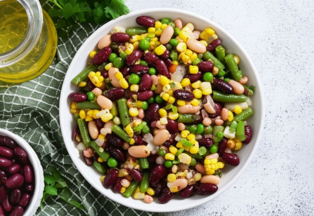 Three Bean Salad with Corn