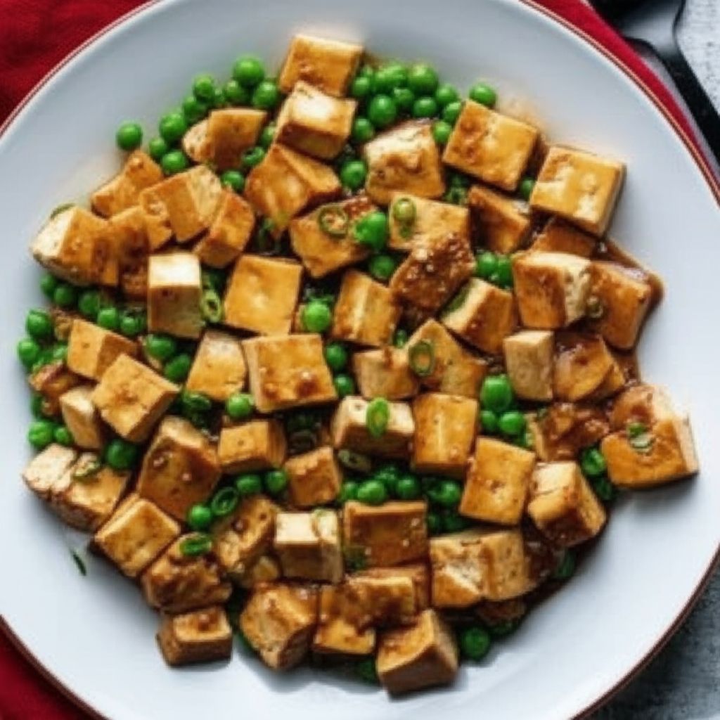 Tofu and Ground Pork with Peas