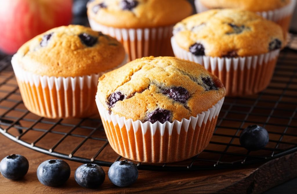 Vegan Blueberry Muffins with Applesauce