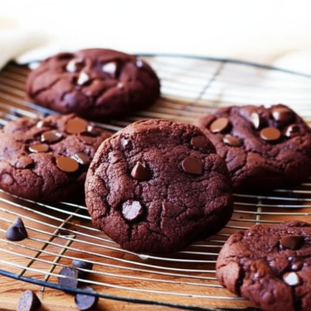 Vegan Chocolate Chocolate Chip Cookies