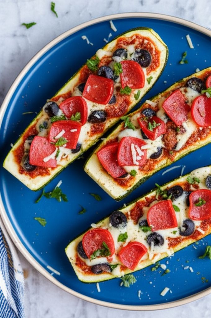 Zucchini Pizza Boats