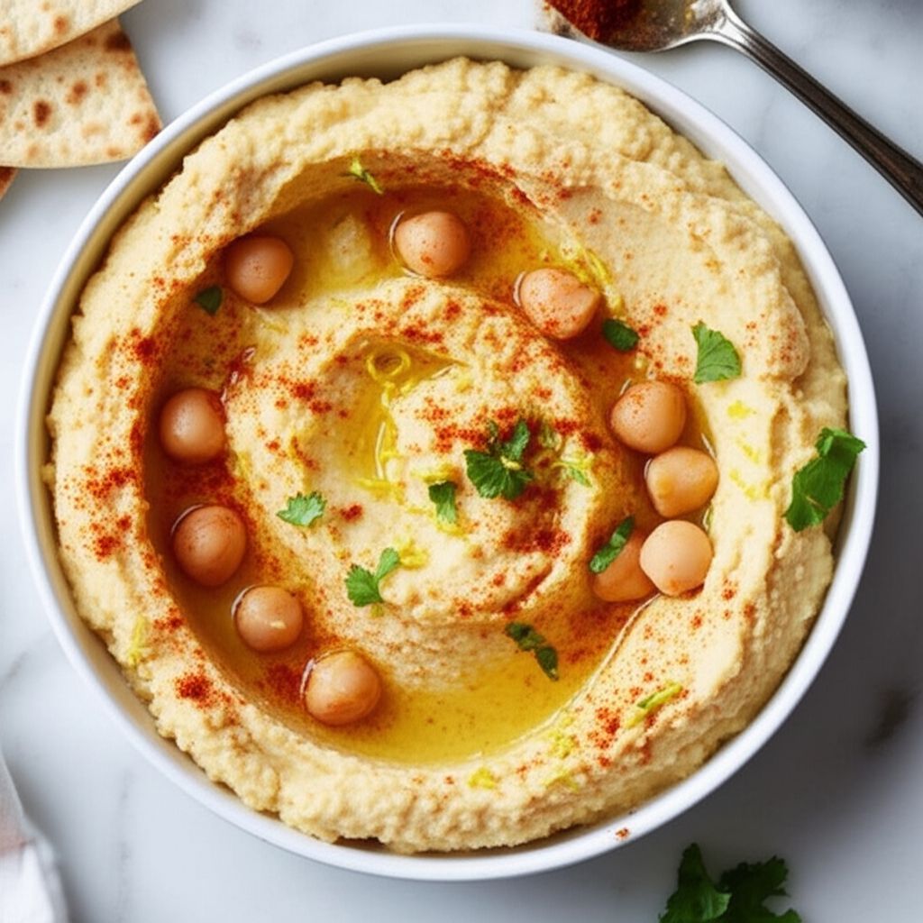 Garlicky Lemony Hummus