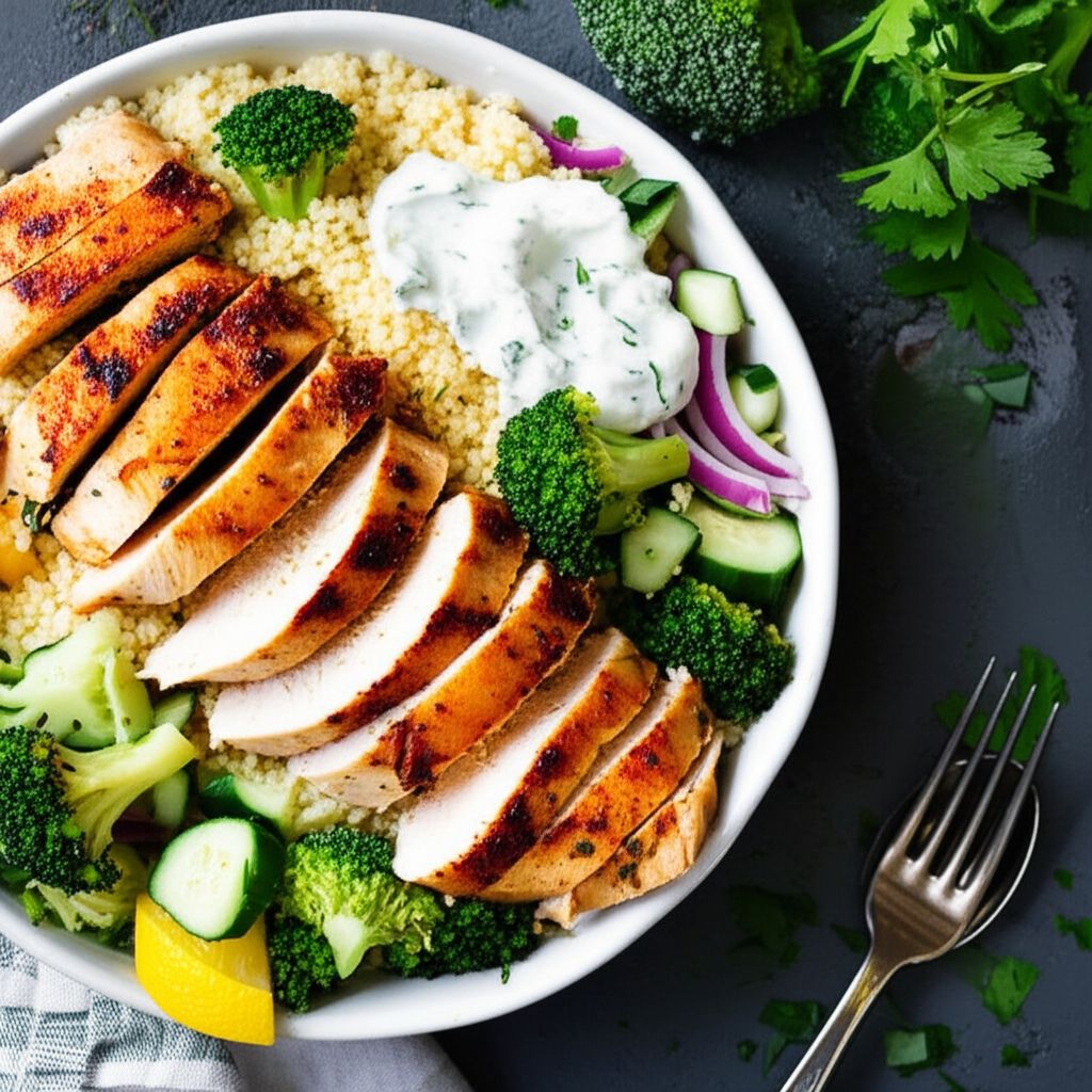 Greek Chicken Couscous Bowl