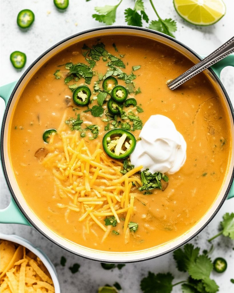 Green Chile Chicken Enchilada Soup