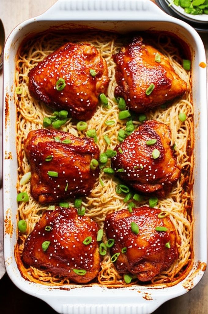 Korean Spicy Chicken Rice Noodle Bake