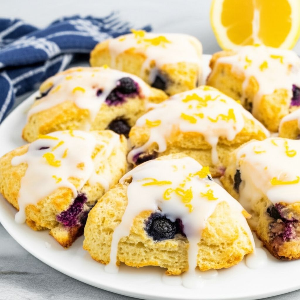 Lemon Drop Blueberry Scones