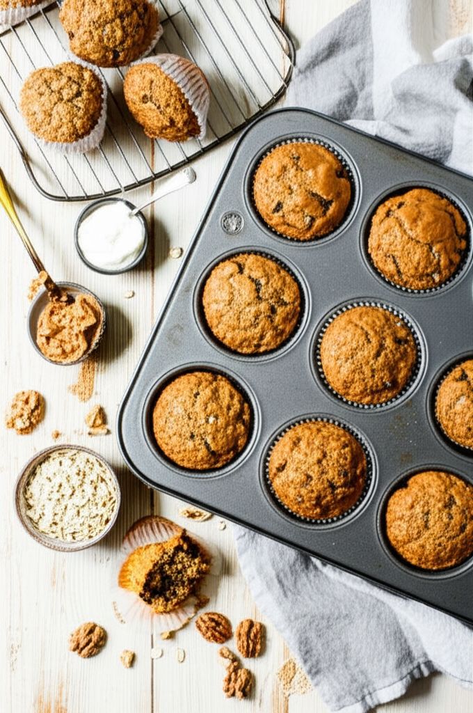 Lower-Carb Banana Protein Muffins