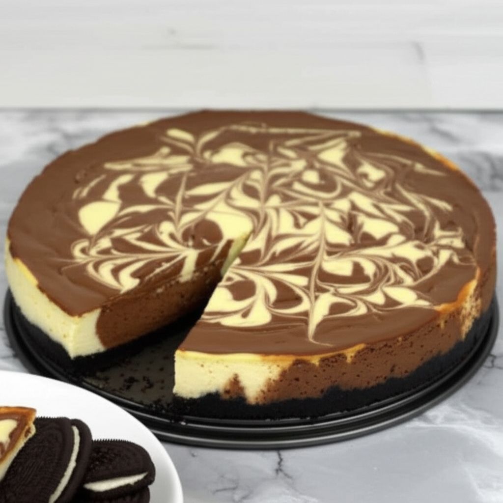 PHILADELPHIA Chocolate-Vanilla Swirl Cheesecake
