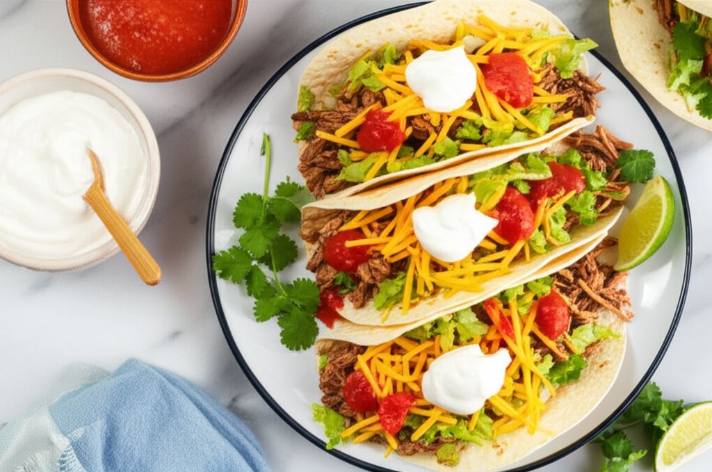 Shredded Pork Fajita Tacos