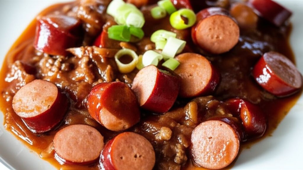 Spicy Beans and Franks for Two