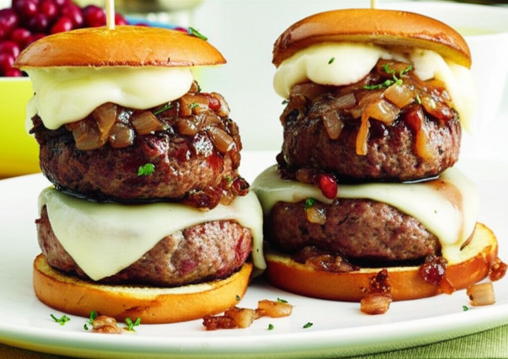 Stuffed Bison Burgers with Caramelized Figs and Shallots