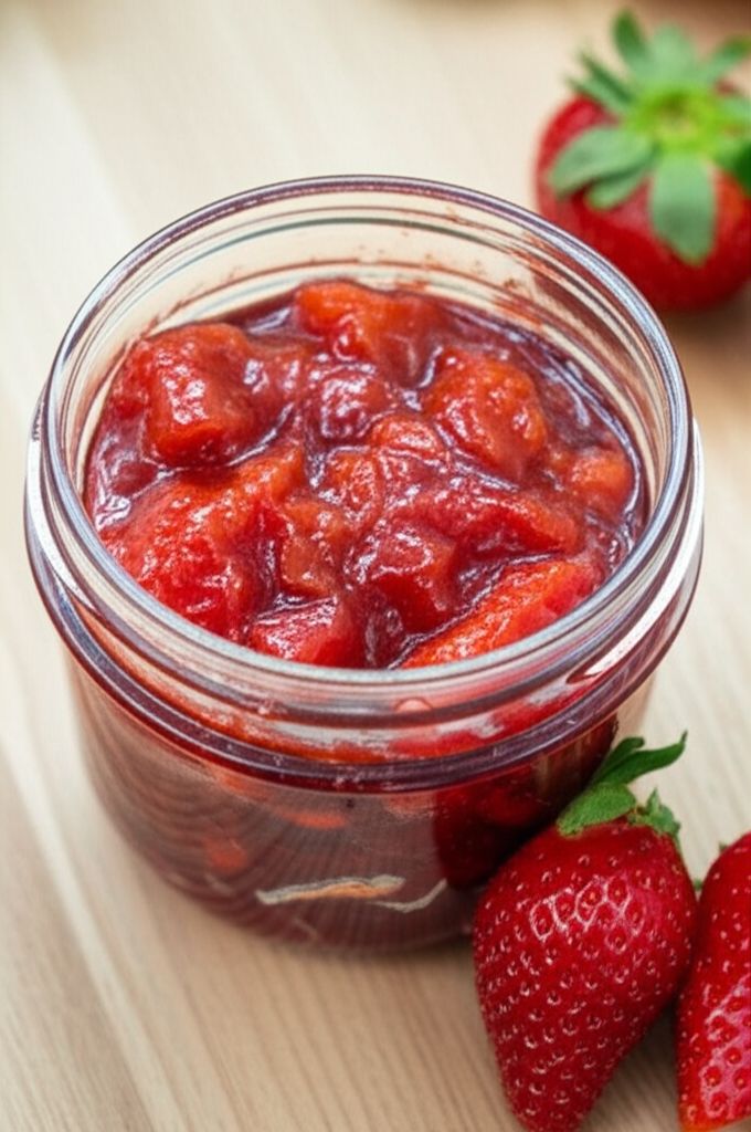 Super Easy Microwave Strawberry Jam