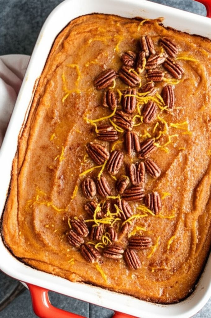 Sweet Potato Eggnog Casserole