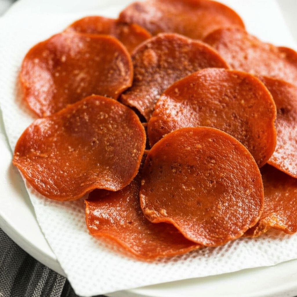 Air Fryer Pepperoni Chips