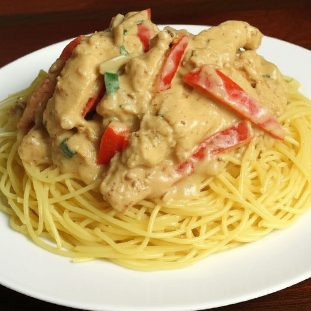Cheesy Chicken Pepper Pasta