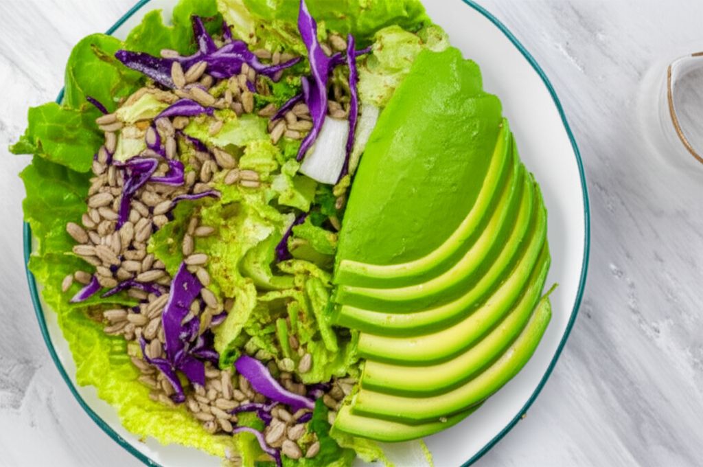 Lettuce, Avocado and Sunflower Seed Salad