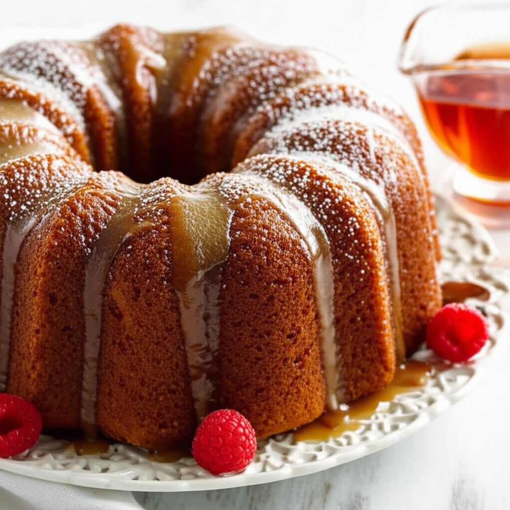 Pound Cake with Rum Topping