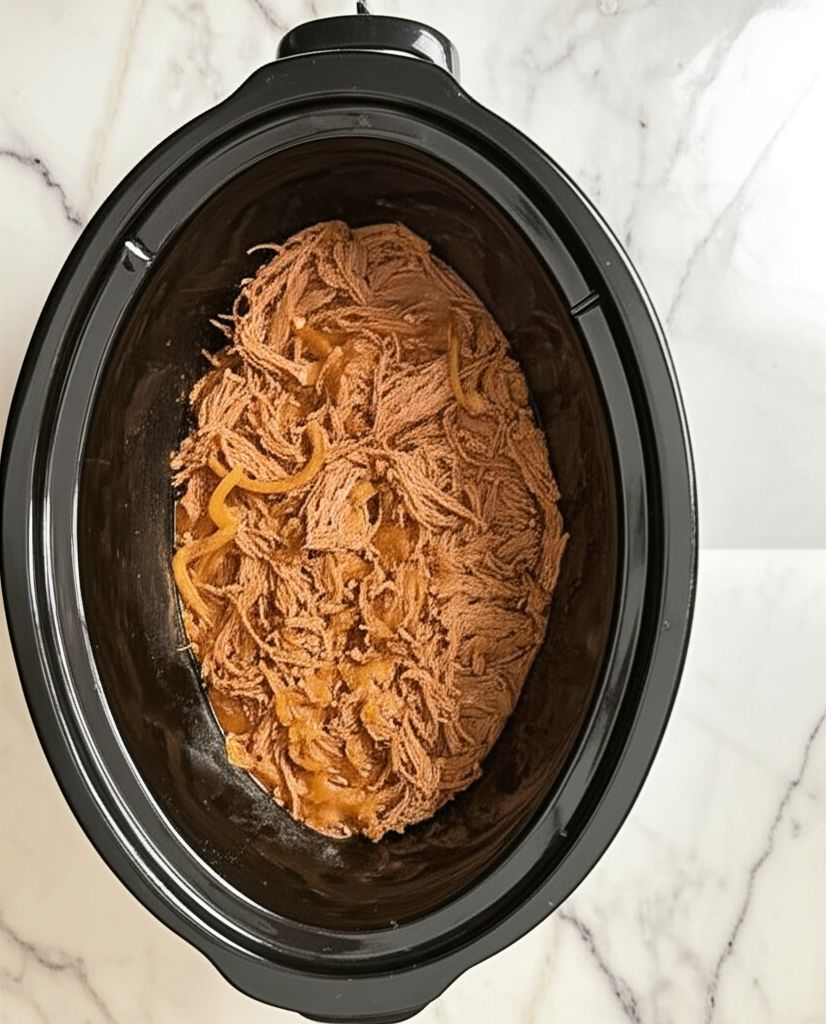 Slow Cooker Shredded Beef for Tacos and Burritos
