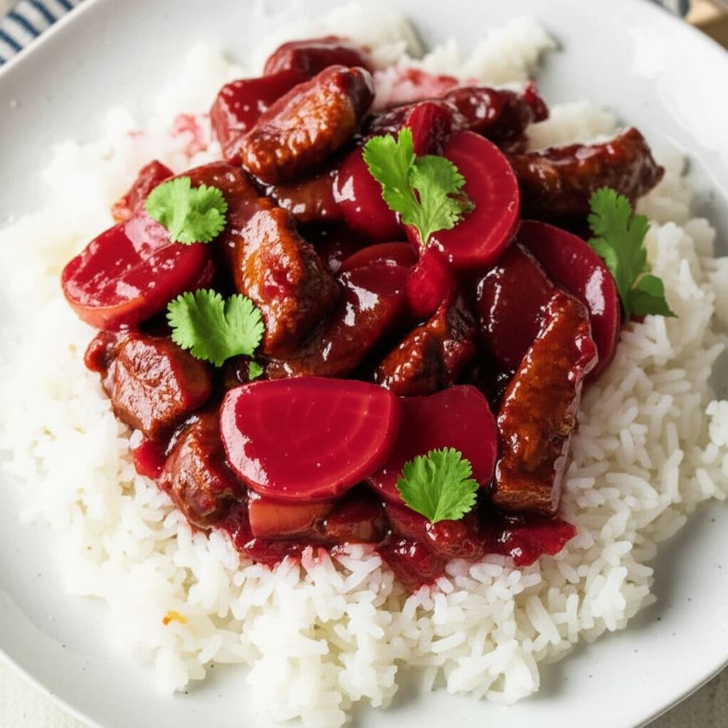 Sweet Pork with Beets