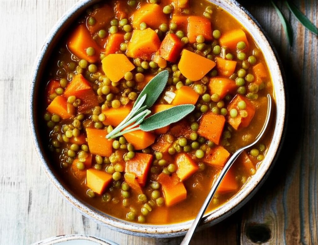 Vegan Butternut Squash and Lentil Stew in the Slow Cooker