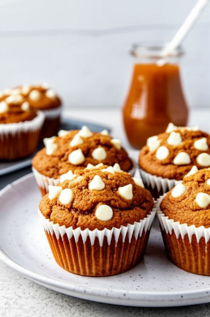 White Chocolate Pumpkin Spice Muffins