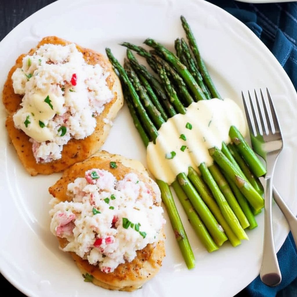 Baked Chicken Oscar Dinner (Yep, the Whole Shebang)