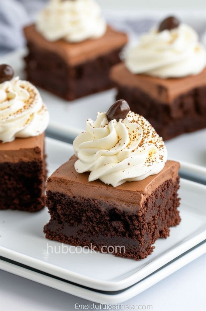 Bittersweet Chocolate Mousse Brownies