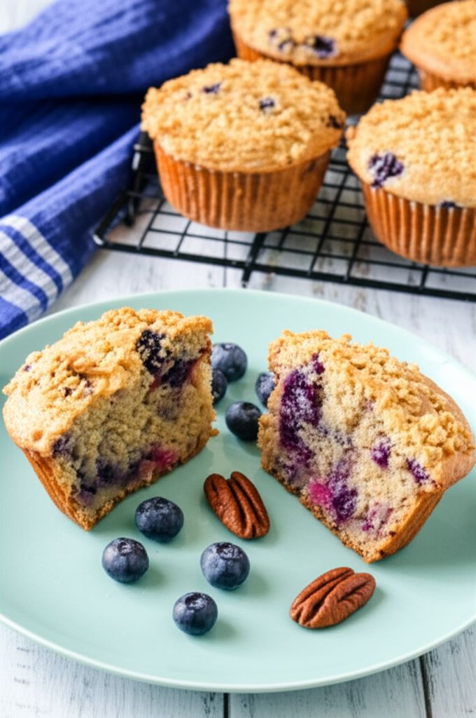 Blueberry Nut Oat Bran Muffins