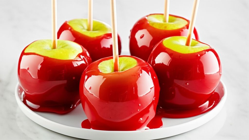 Candied Apples with Black Currant Syrup