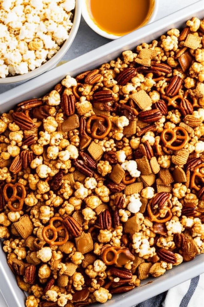 Caramel Corn and Pretzel Mix