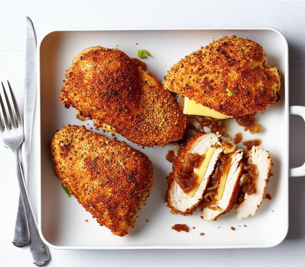 Caramelized Onion and Gouda Stuffed Chicken