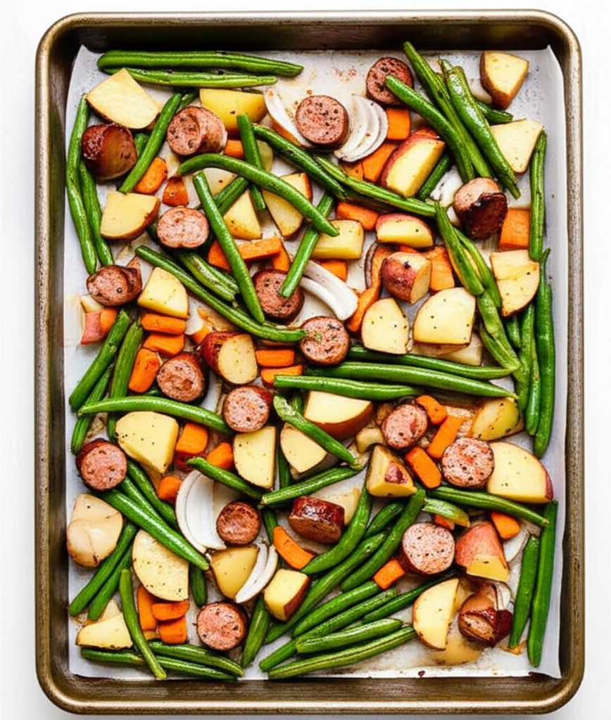 Chicken Apple Sausage Sheet Pan Dinner