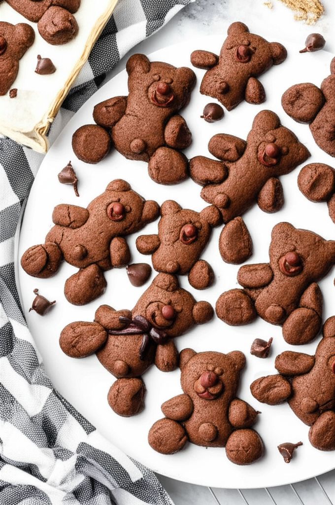 Chocolate Teddy Bear Cookies