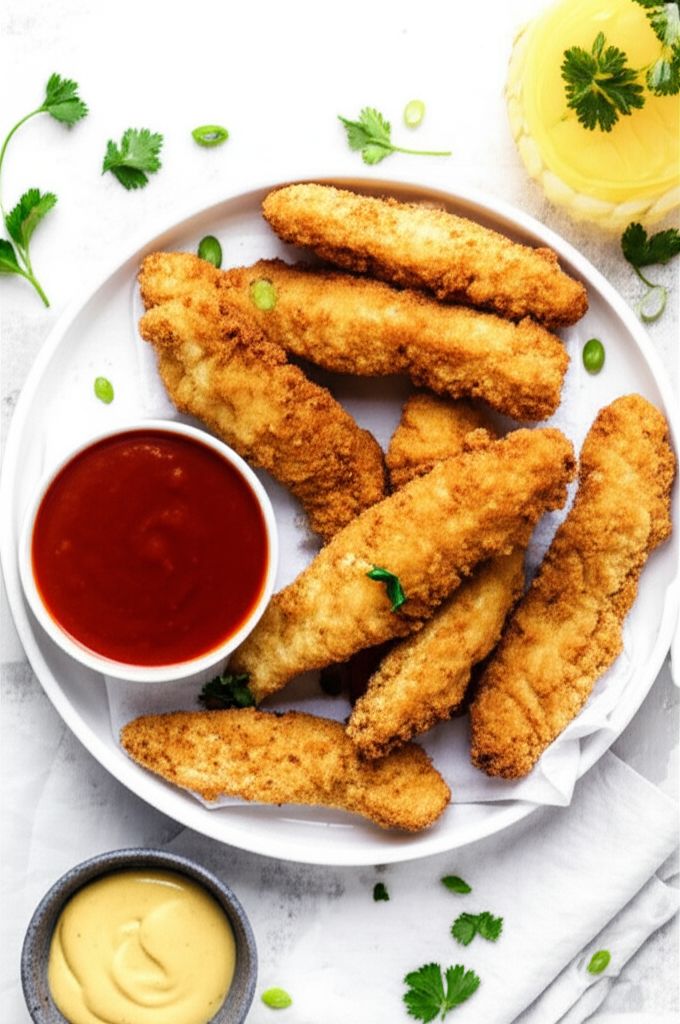 Crispy Cider-Battered Chicken Fingers