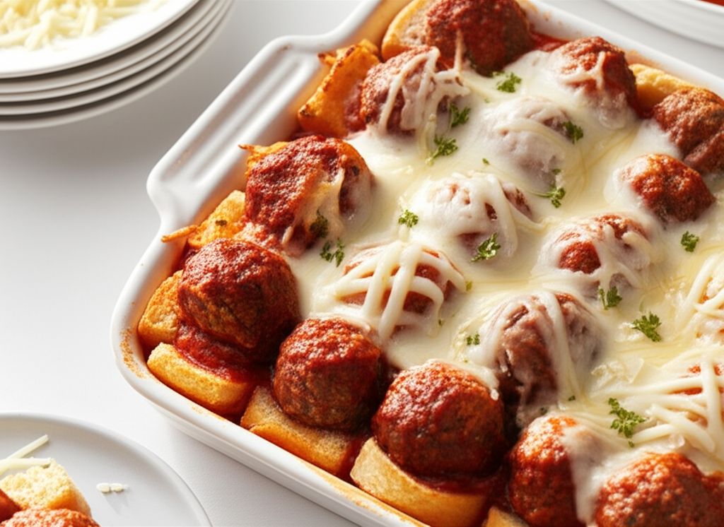 Italian Meatball Sandwich Casserole