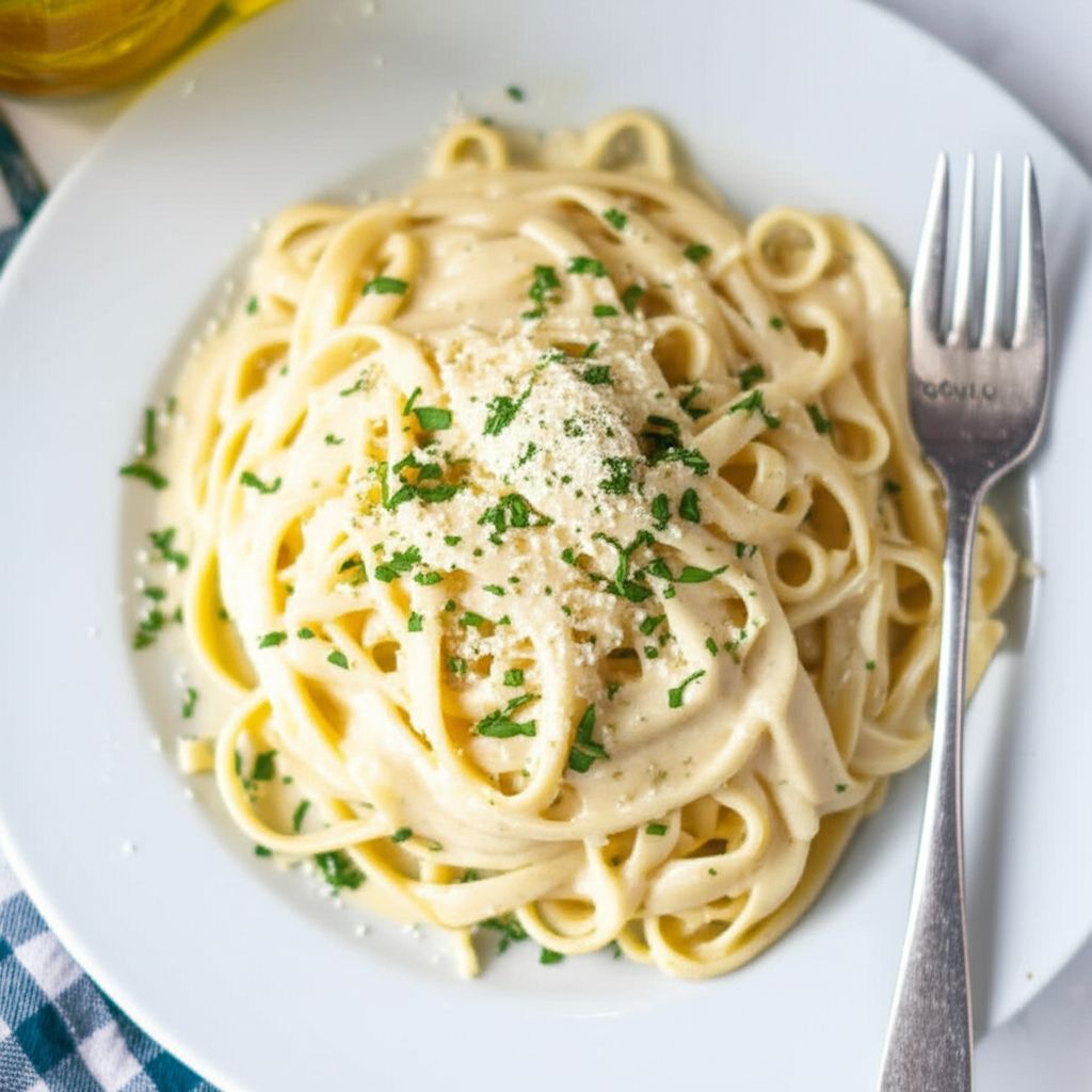 Lighter Fettuccini Alfredo