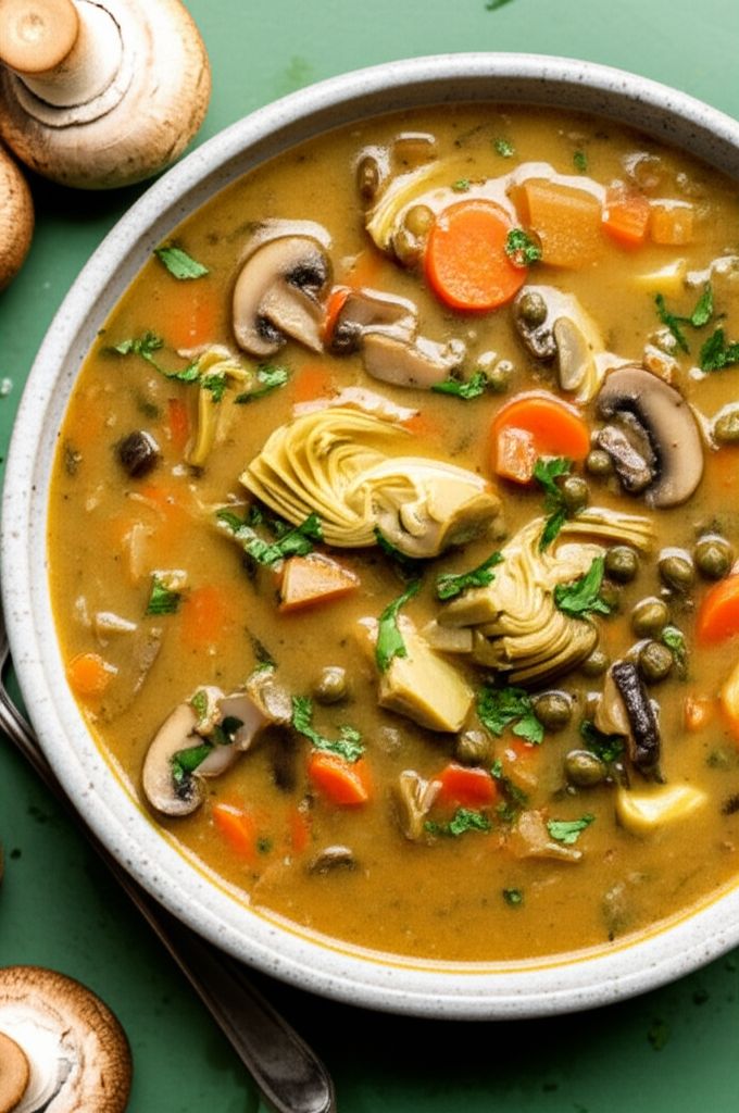 Mushroom and Artichoke Soup