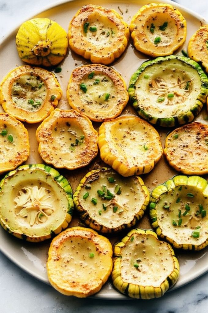 Oven-Roasted Patty Pan Squash