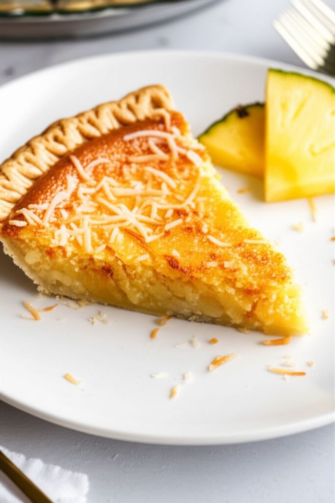 Pineapple Coconut Chess Pie