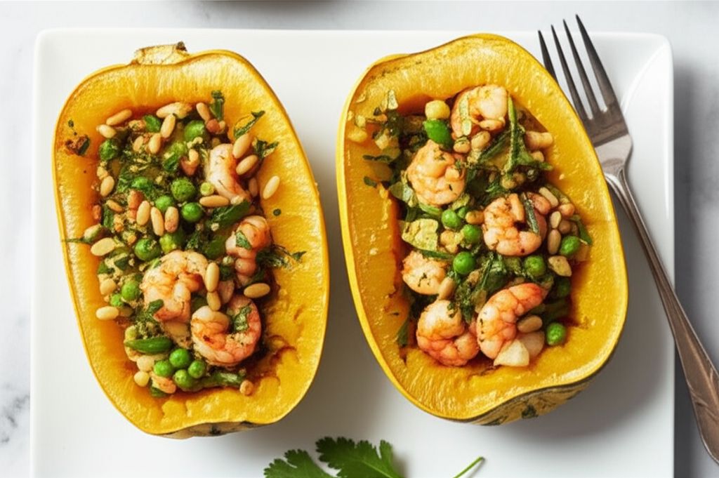 Shrimp Stuffed Delicata Squash
