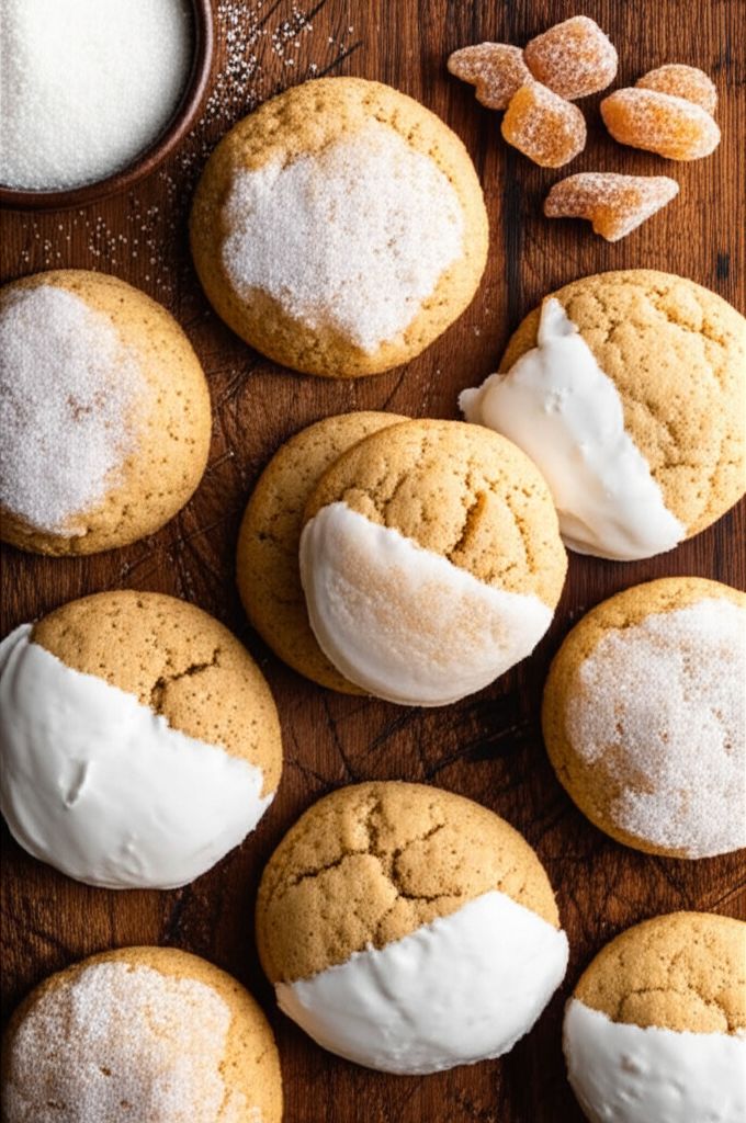 Spice Cookies with Crystallized Ginger
