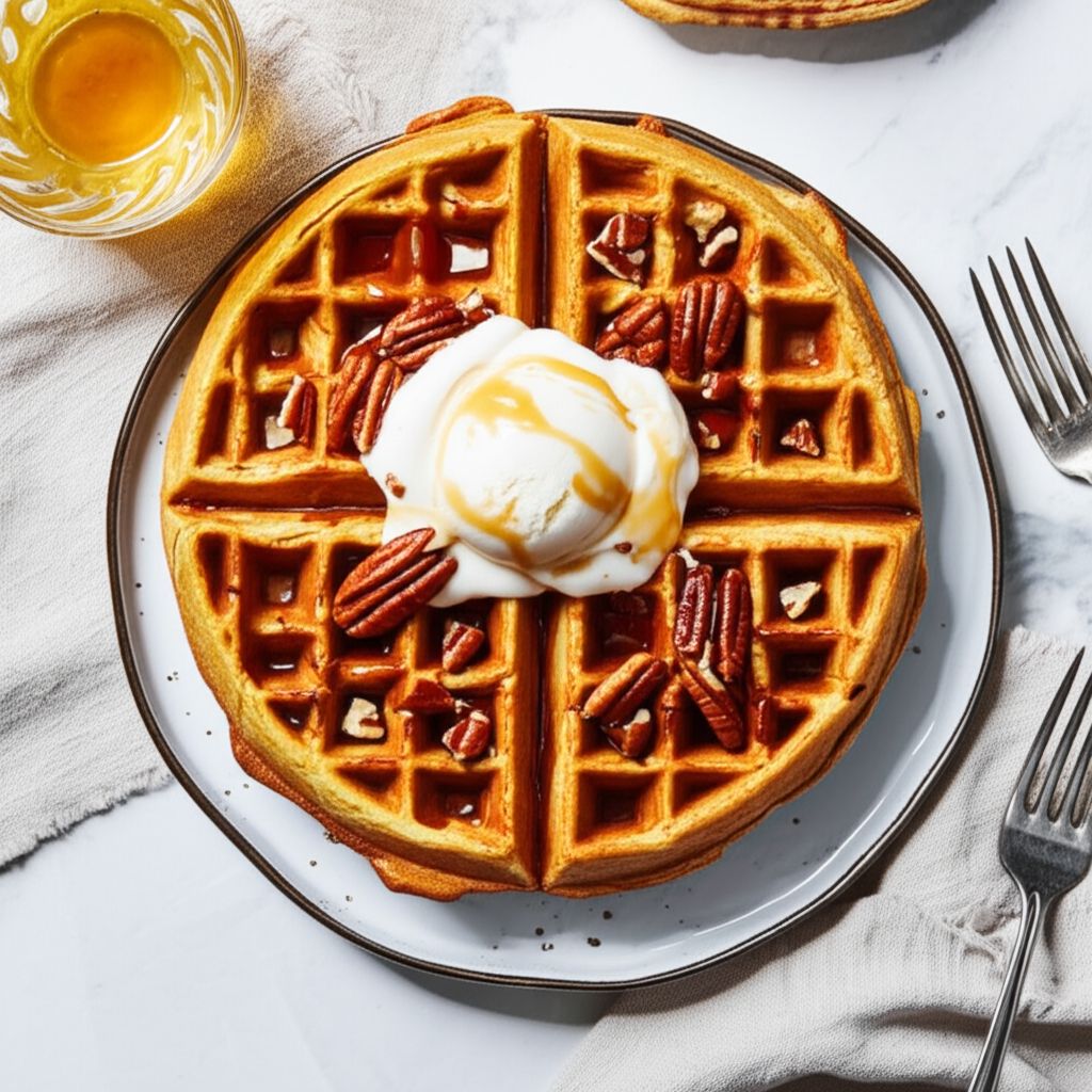 Sweet Potato Pecan Waffles