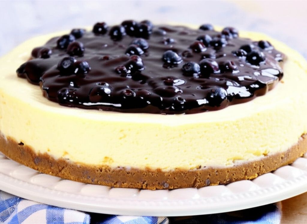 White Chocolate Blueberry Cheesecake