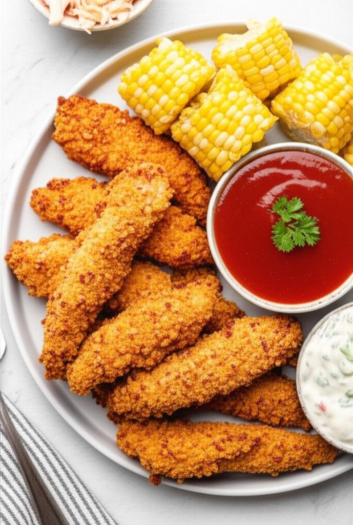 Air Fryer Cornflake Chicken Fingers