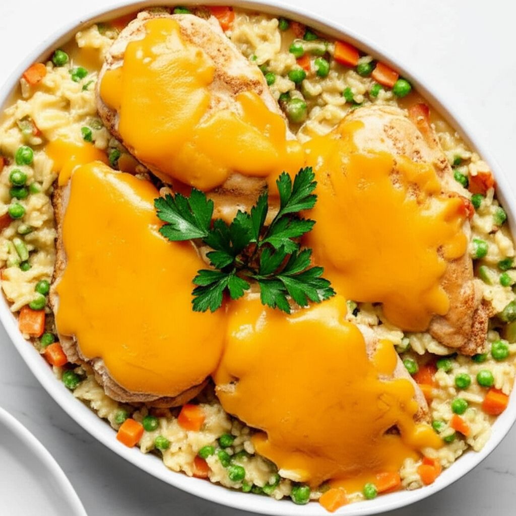 Campbell's Cheesy Chicken and Rice Casserole