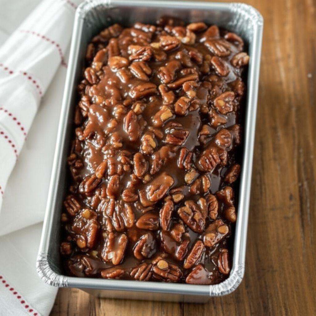 Cantaloupe Bread with Praline Glaze